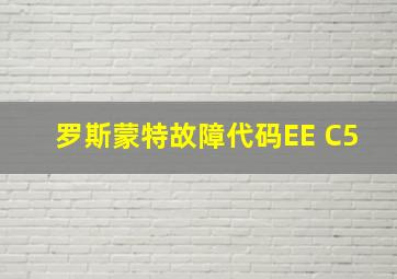 罗斯蒙特故障代码EE C5